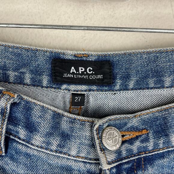 A.P.C. Blue Skinny Jeans Women’s Size 27 Light Wash Mid Rise Classic Fit Denim - Picture 4 of 7